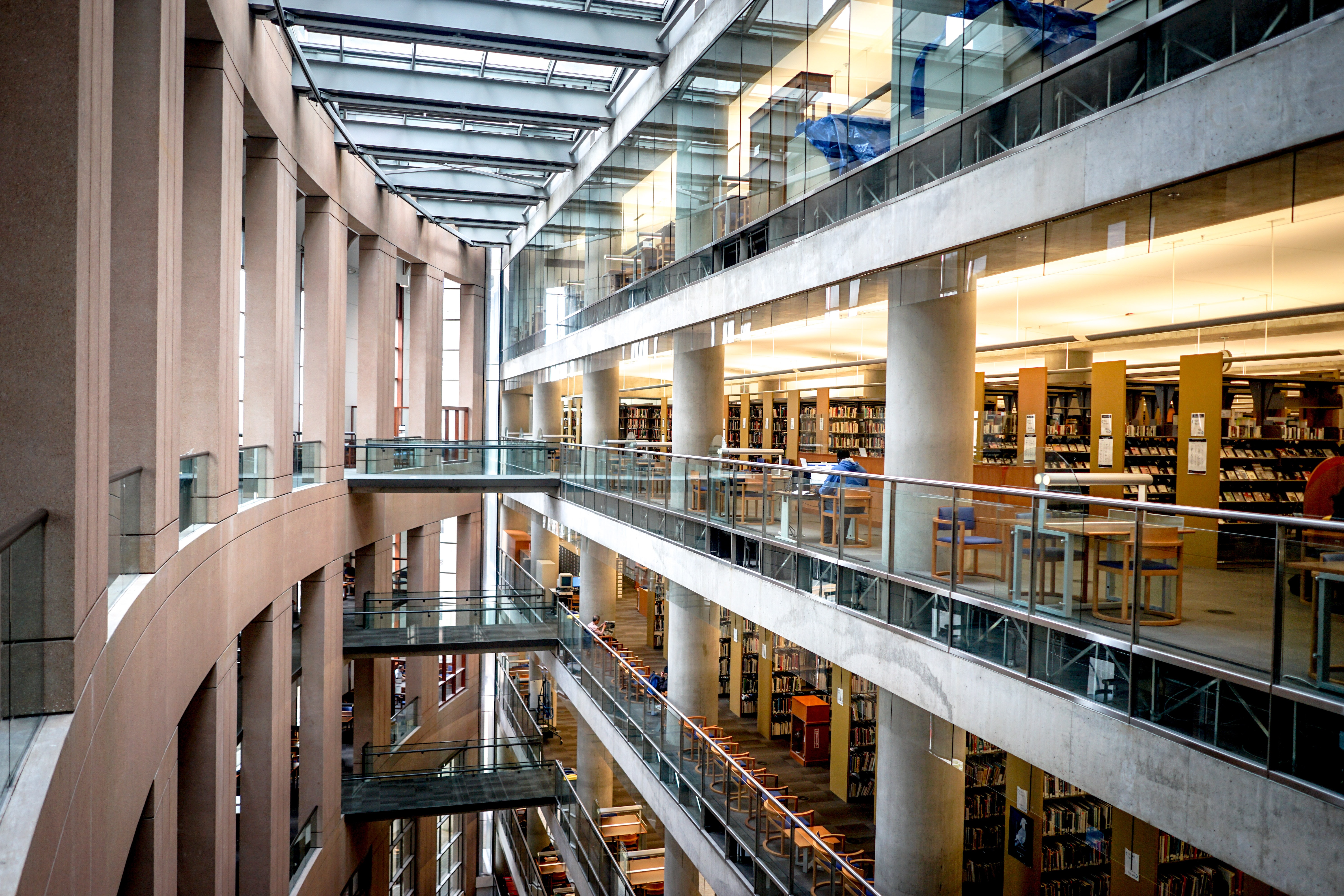 The main library in Vancouver is architecturally significant. The angles and levels contour together to produce a trippy scene. It&rsquo;s pretty from the outside but stunning from the inside.